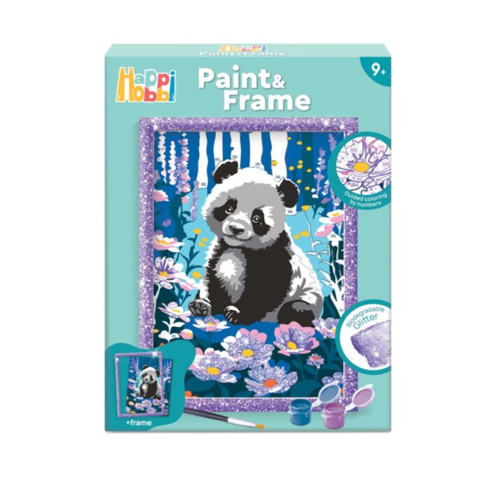 HappiHobbi Paint & Frame Paint by Numbers Dreamy Panda (1038-41028)