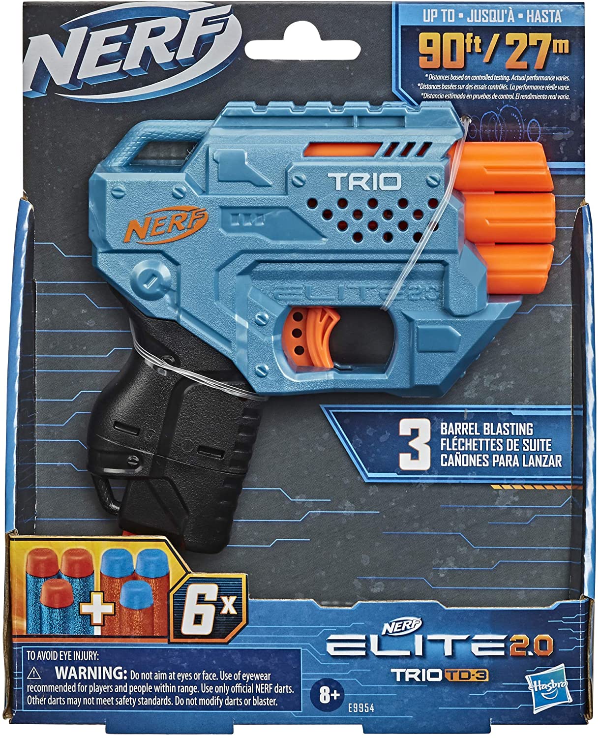 Hasbro Εκτοξευτής Nerf Elite 2.0 Trio TD 3