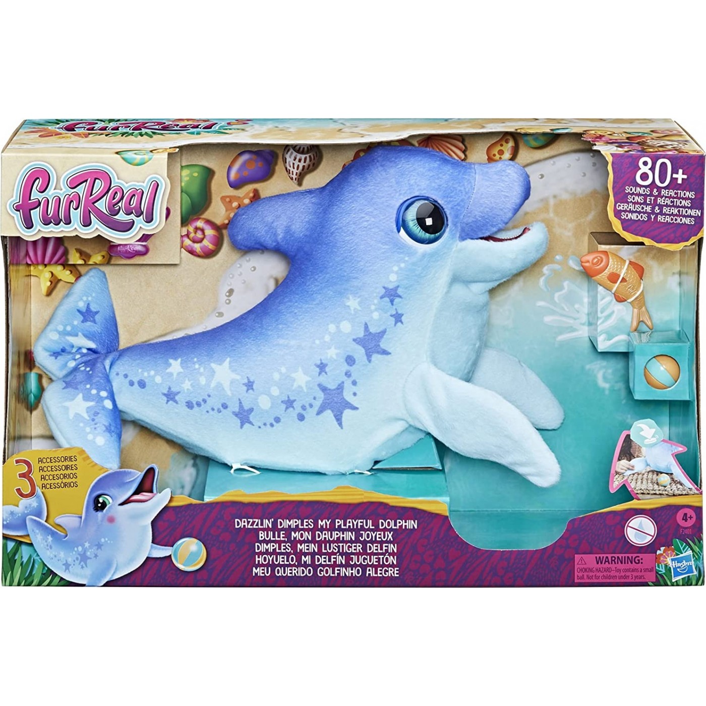 Hasbro Furreal Friends Dazzlin Dimples My Playful Dolphin 80+ Ήχοι και Αντιδράσεις (F2401)