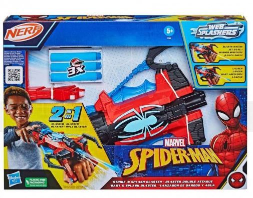 Hasbro Marvel Spider-Man Nerf Strike N Splash Blaster (F7852)