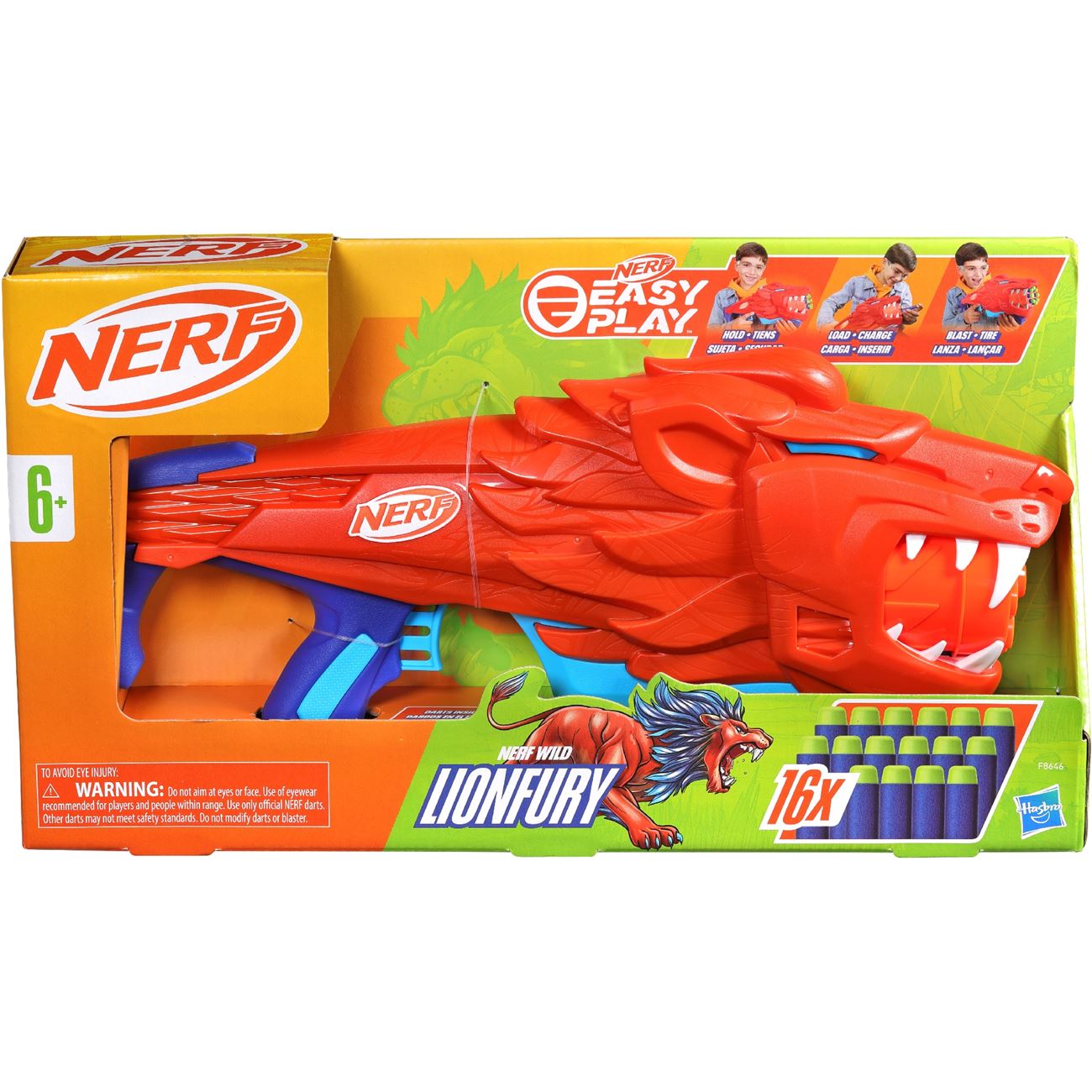 Hasbro Nerf Junior Lionfury 16 Nerf Elite Βελάκια (F8646)