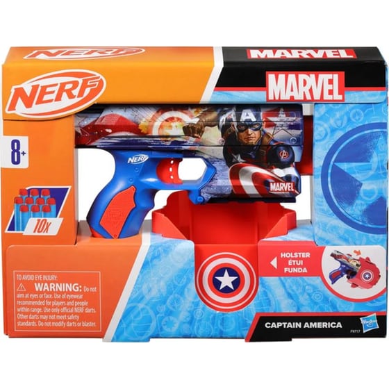 Hasbro Nerf Marvel Captain America Dart Blaster (F9717)