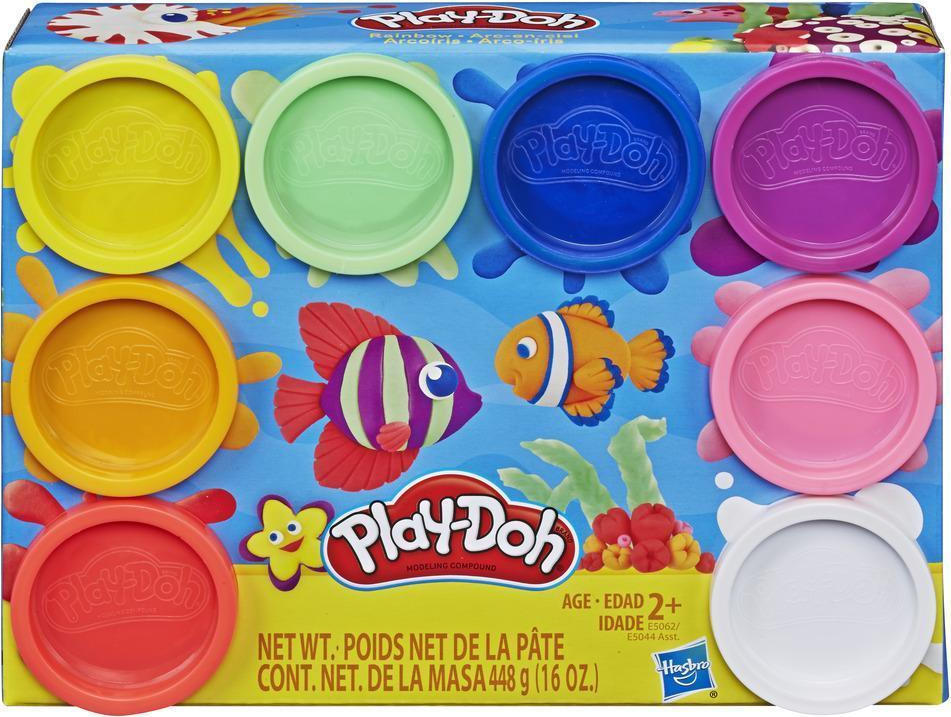 Hasbro Play-Doh 8 Πλαστοζυμαράκια Πλαστελίνης Sea Rainbow (E5044/E5062)