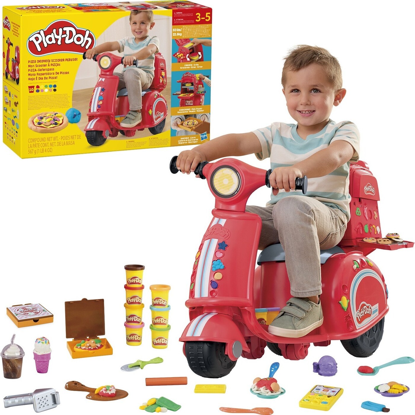 Hasbro Play-doh Pizza Delivery Scooter Playset (F8803)