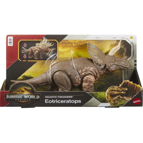 Jurassic World Rebirth Gigantic Thrashers Δεινόσαυρος Φιγούρα Eotriceratops (JGB92/JGB93)