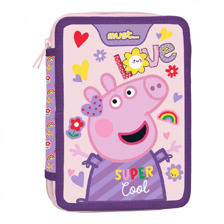 Κασετίνα Διπλή Γεμάτη Must Peppa Pig Super Cool (000482807)