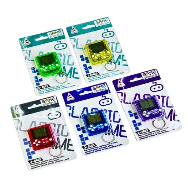 Κονσόλα Μίνι Μπρελόκ Με Παιχνίδι Τουβλάκια Διάφορα Χρώματα