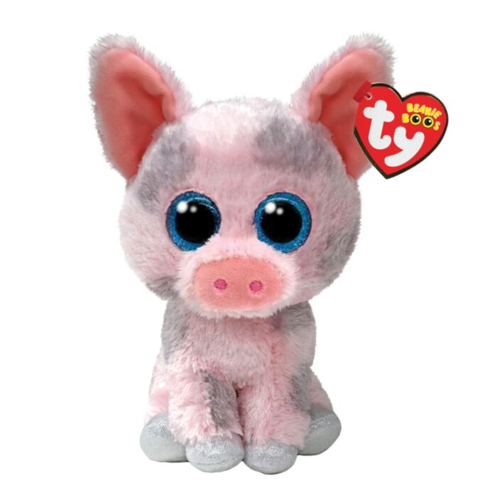 Λούτρινο TY Beanie Boos Hambone Χνουδωτό Γουρουνάκι Ροζ 15cm (1607-37318)