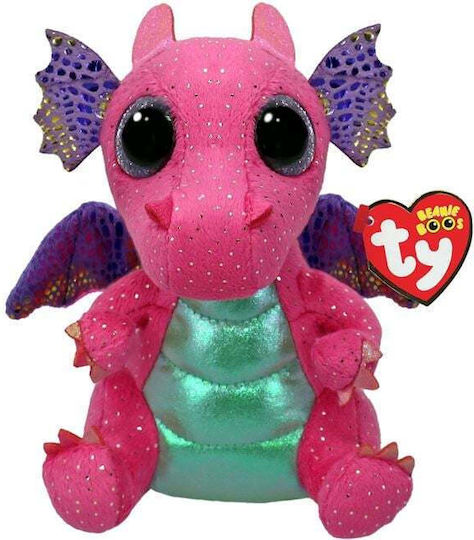 Λούτρινο Ty Beanie Boos Spitfire Δράκος Ροζ 15cm (1607-37361)