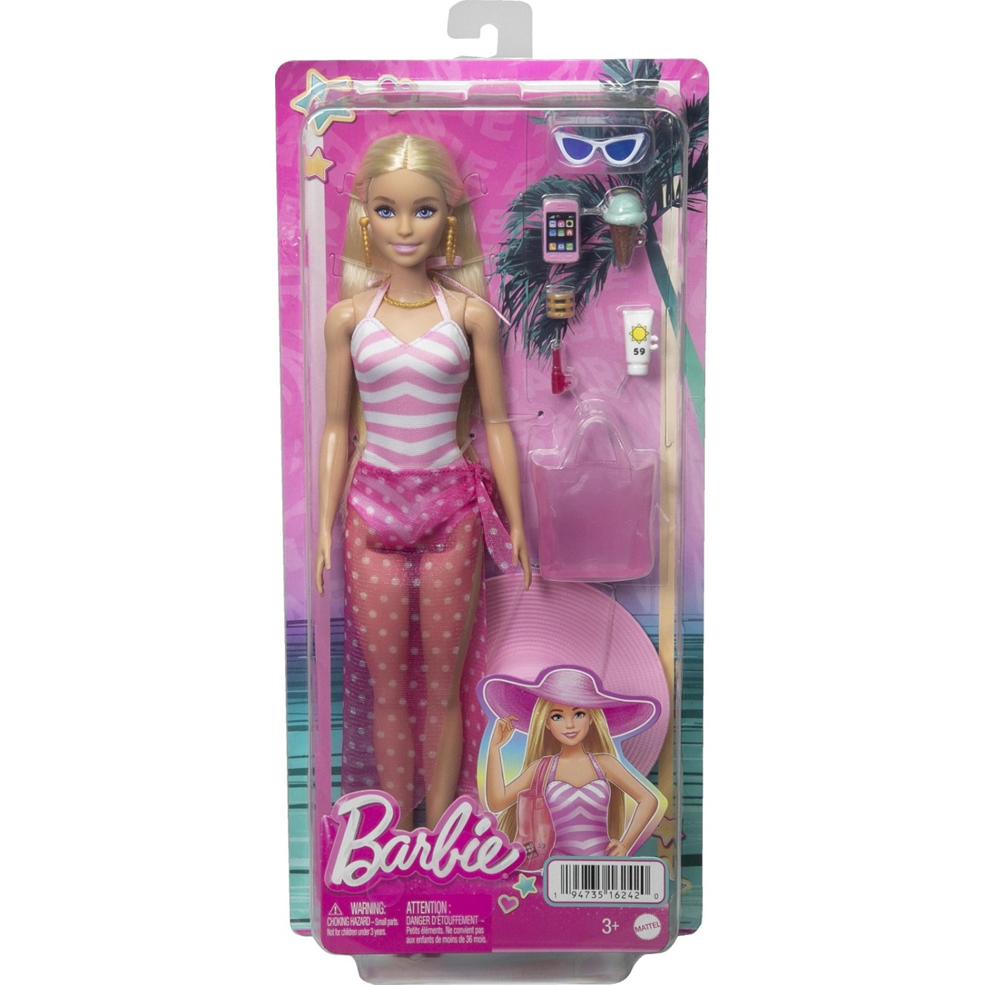 Mattel Barbie Beach glam με αξεσουάρ (HPL73)