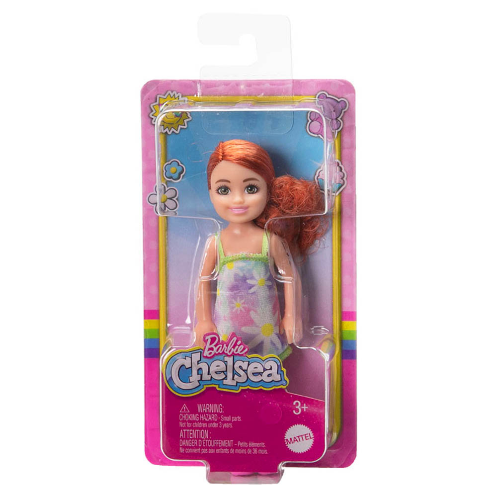 Mattel Barbie Chelsea Με Κόκκινα Μαλλιά & Καρώ Φόρεμα (DWJ33/HNY56)