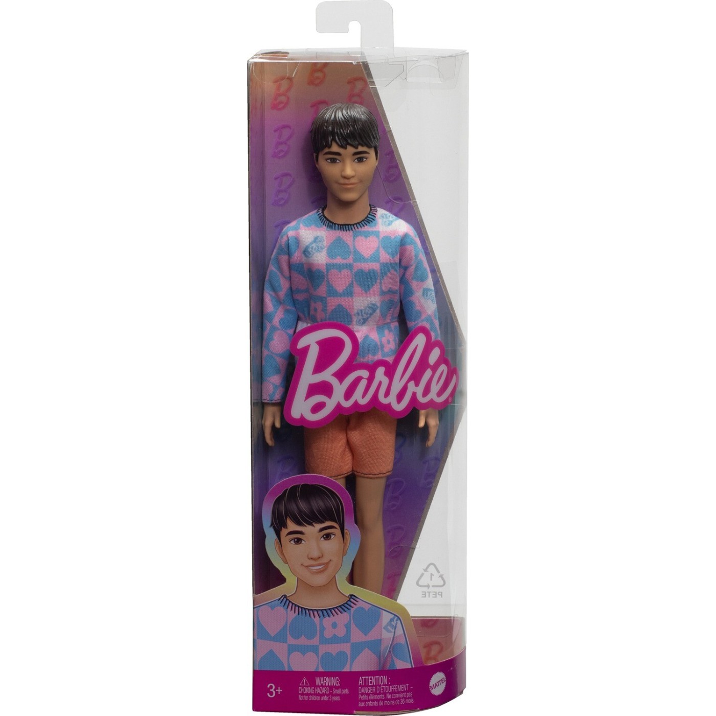 Mattel Barbie Fashionistas Doll Φούτερ με Καρδούλες (DWK44/HRH24)