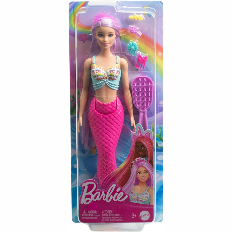 Mattel Barbie Κούκλα Γοργόνα Μακριά Μαλλιά (HRR00)