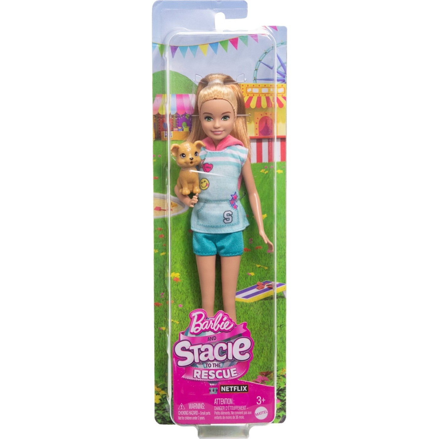 Mattel Barbie Κούκλα Stacie Στη Διάσωση Με Σκυλάκι (HRM05)