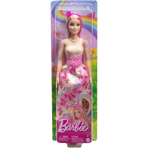 Mattel Barbie Royals Κούκλα Πριγκίπισσα Με Ροζ Ανταύγιες (HRR08)