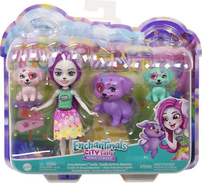 Mattel Enchantimals City Tails - Οικογένεια Δαλματίας (HKN14)