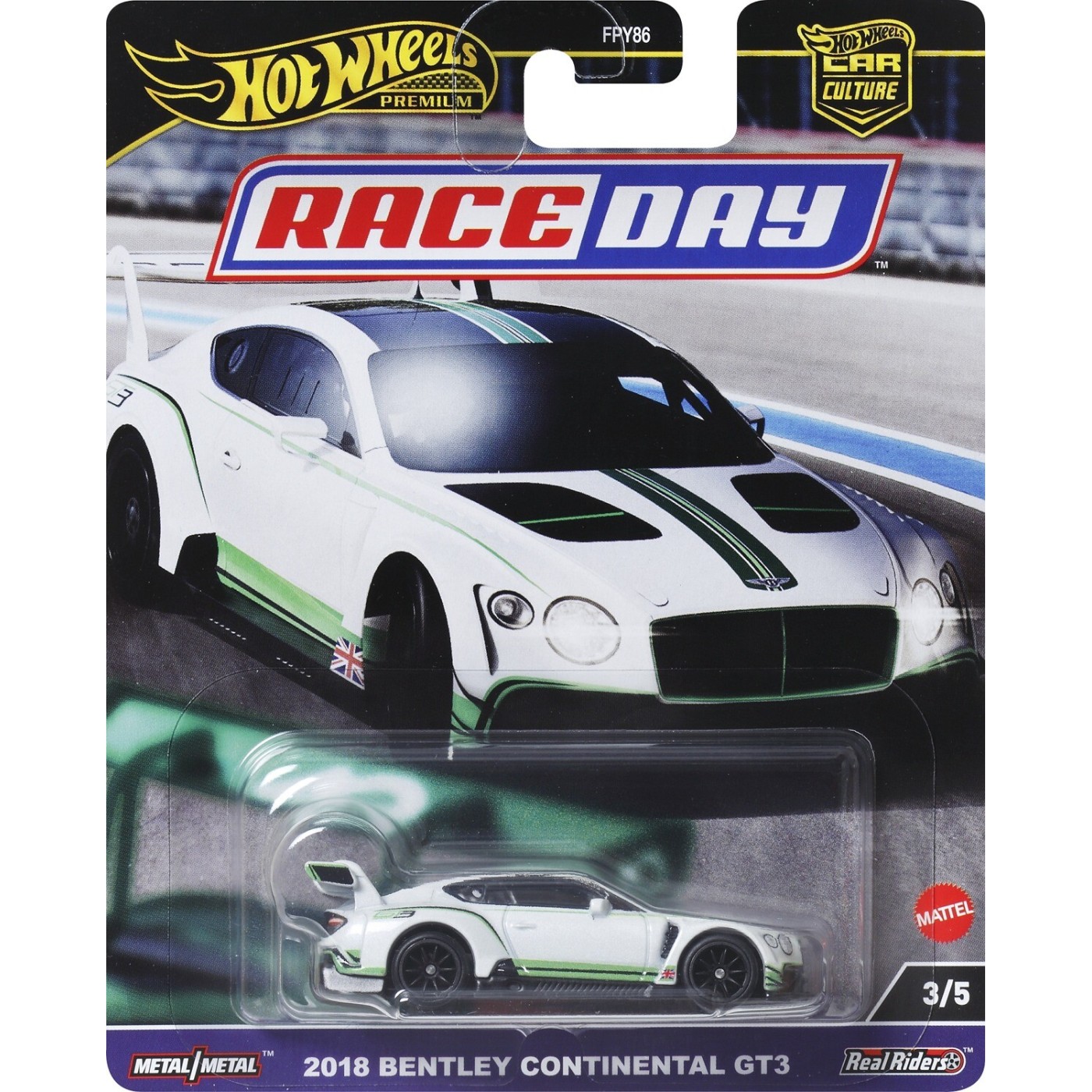 Mattel Hot Wheels Car Culture Race Day 2018 Bentley Continental GT3 Όχημα Παιχνίδι (FPY86/HRV93)