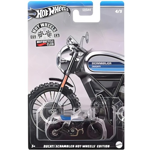 Mattel Hot Wheels Ducati Scrambler Silver Motorcycle Club 2024 (HWR59/HRR93)