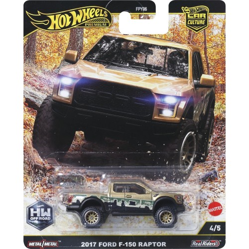Mattel Hot Wheels Hw Premium - Αγωνιστικα Car Culture HW Off-Road 2017 Ford F-150 Raptor (FPY86/JBK70)
