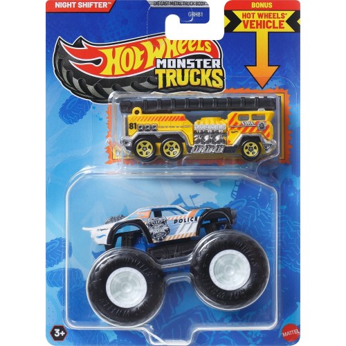 Mattel Hot Wheels Metal Monster Trucks Night Shifter Combo Pack (GRH81/JCG38)