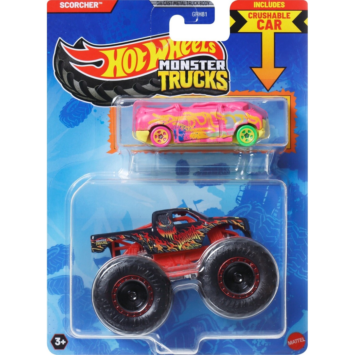 Mattel Hot Wheels Metal Scorcher Monster Trucks (GRH81/JCG31)