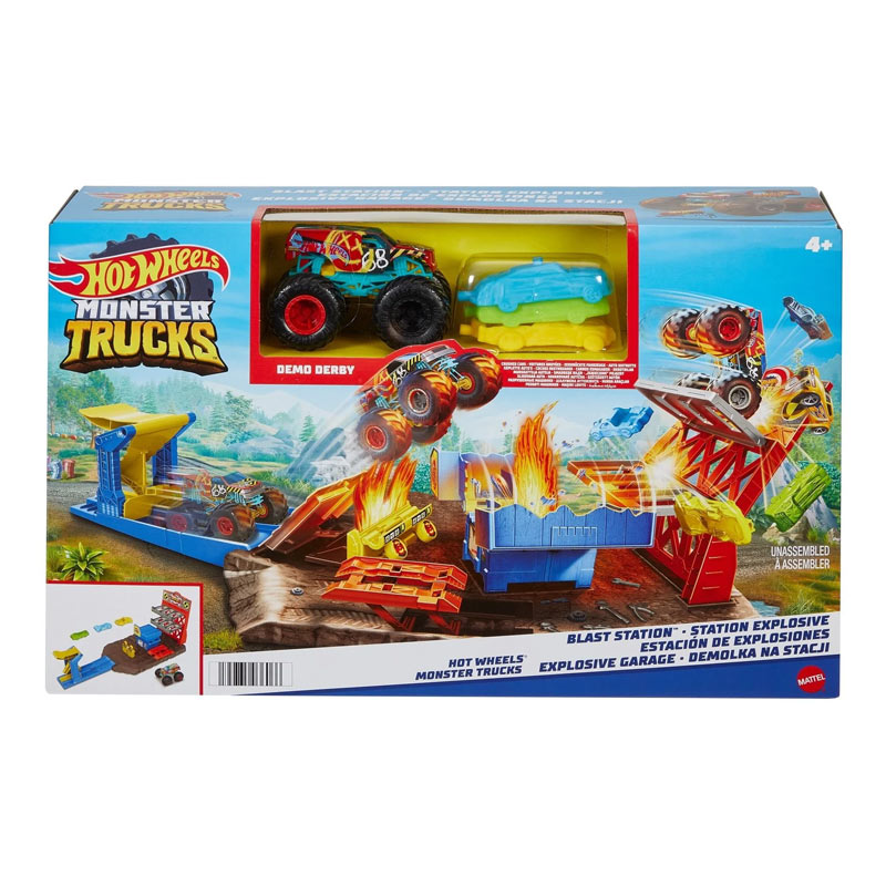 Mattel Hot Wheels Monster Trucks Σέτ Σούπερ Εκρήξεις & Συγκρούσεις (HFB12)