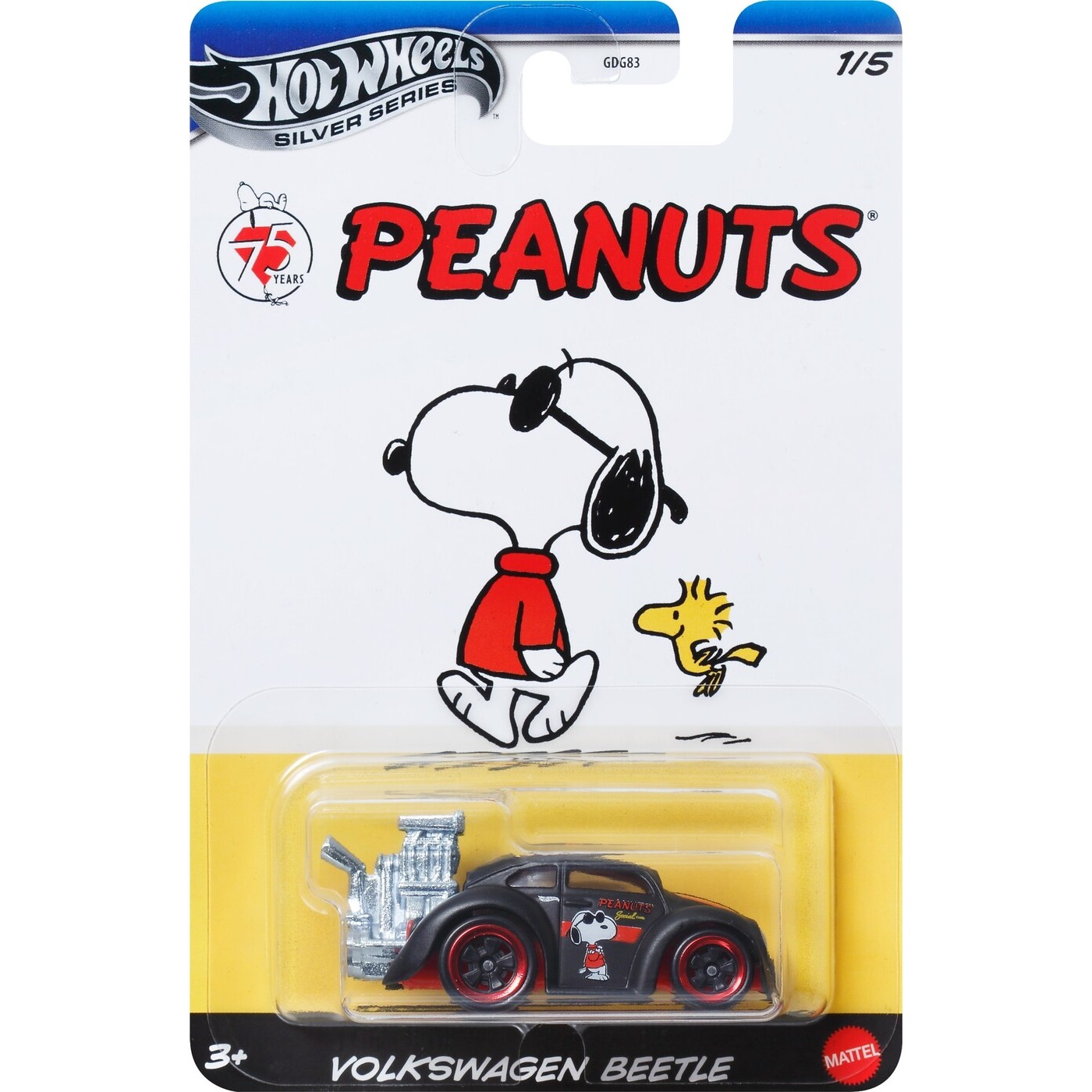 Mattel Hot Wheels Silver Series Peanuts Volkswagen Beetle Snoopy Όχημα Παιχνίδι (JDY88/JCB81)