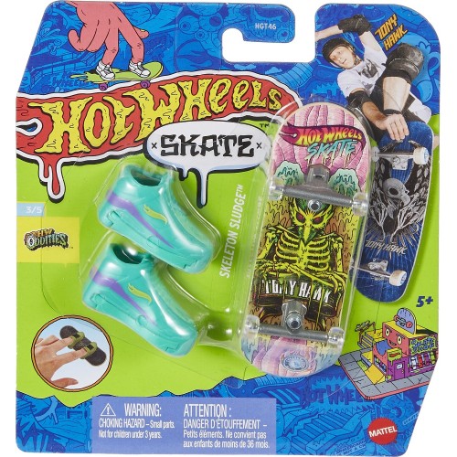 Mattel Hot Wheels Skate & Παπούτσια Skate Skeleton Sludge Skate Παιχνίδι Δραστηριοτήτων/Δεξιοτήτων Finger Board (HGT46/HVK14)