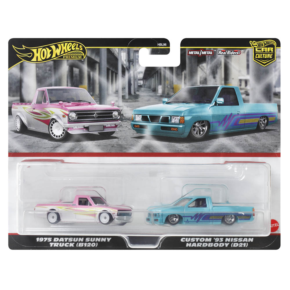 Mattel Hot Wheels Συλλεκτικά Αυτοκινητάκια Σετ Των 2 – ’75 Datsun Sunny Truck & Custom ’93 Nissan Hardbody (HBL96 / HRR78)