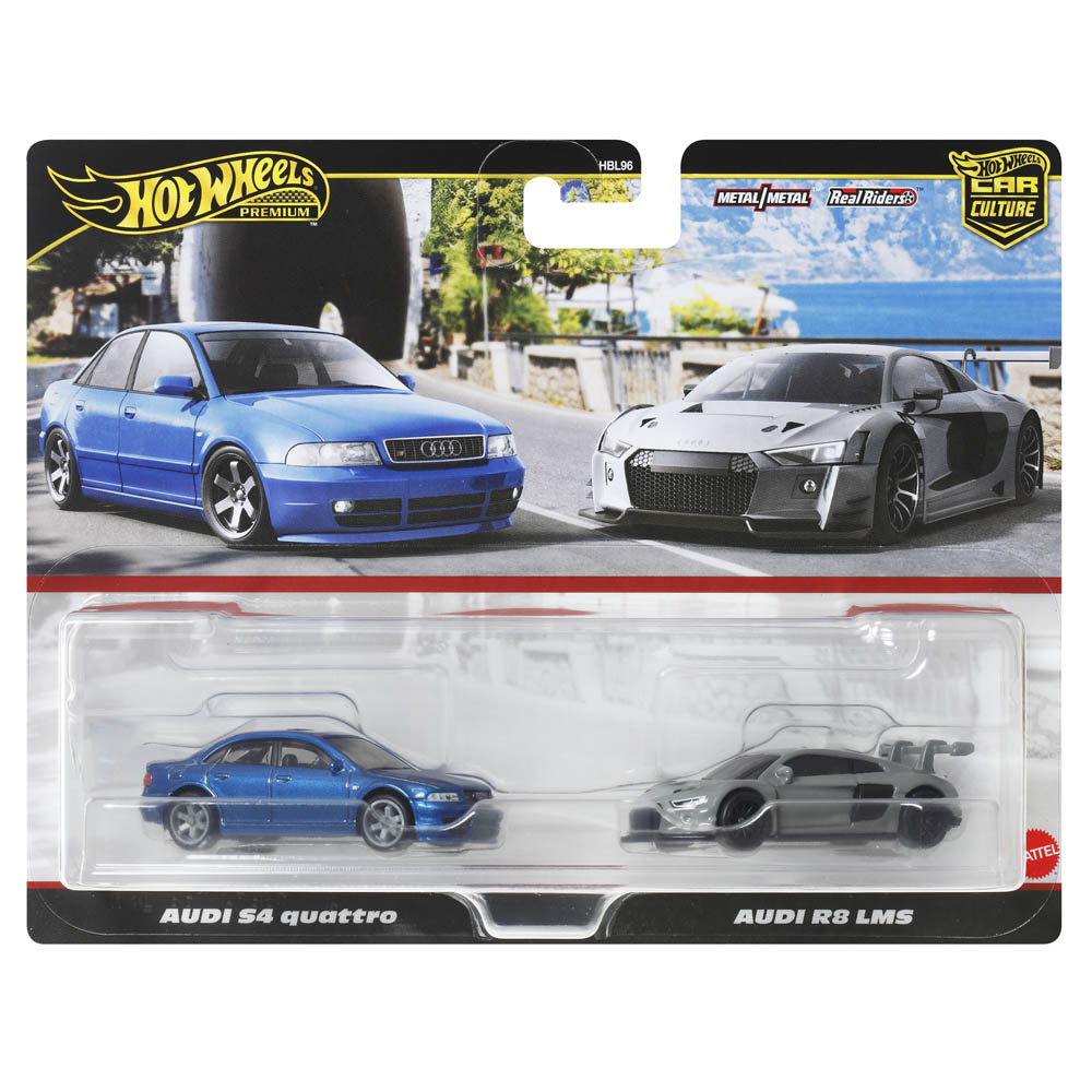 Mattel Hot Wheels Συλλεκτικά Αυτοκινητάκια Σετ Των 2 – Audi S4 Quattro & Audi R8 LMS (HBL96 / JDY82)