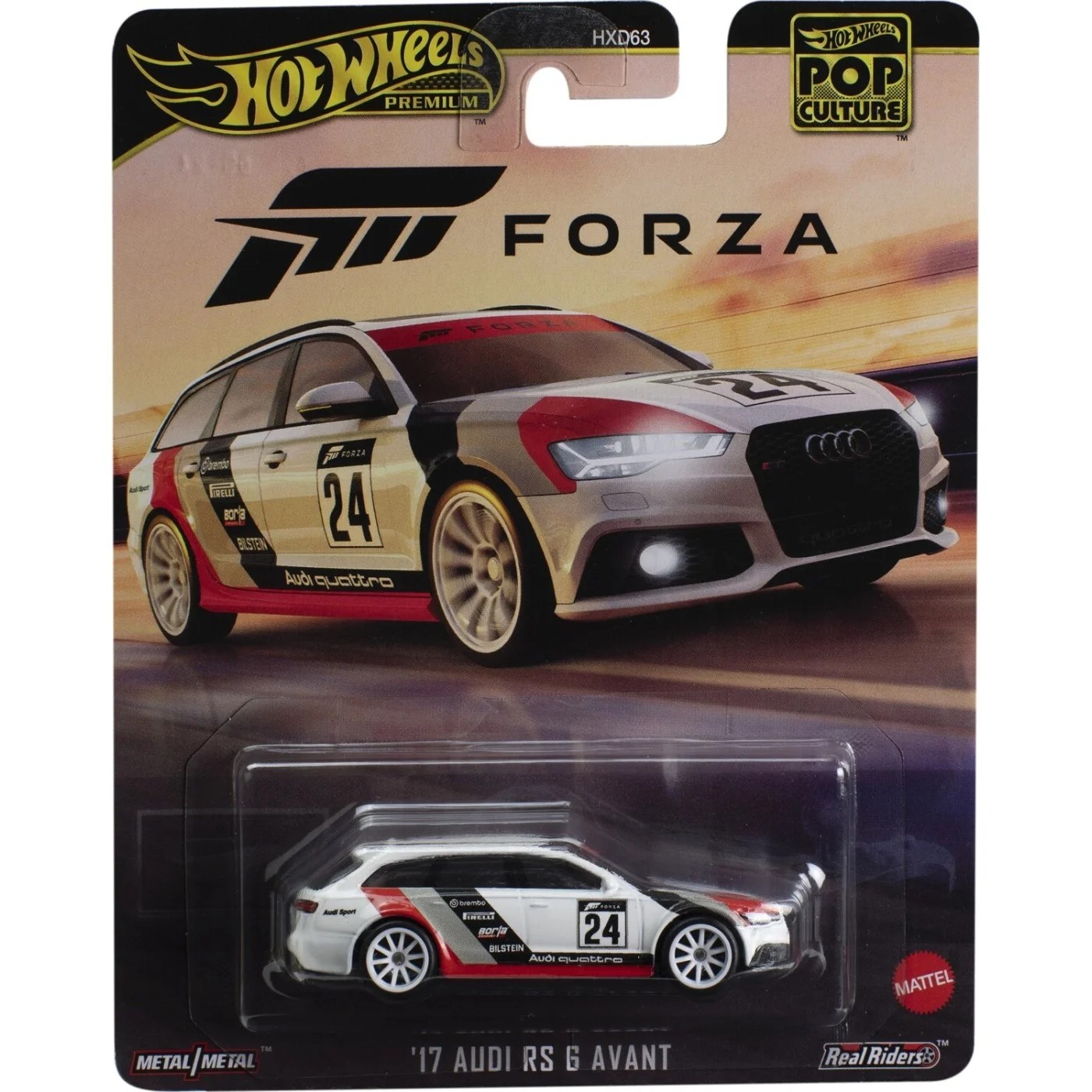 Mattel Hot Wheels - Συλλεκτικό Αυτοκινητάκι - 17 Audi Rs6 Avant (HXD63/HVJ47)