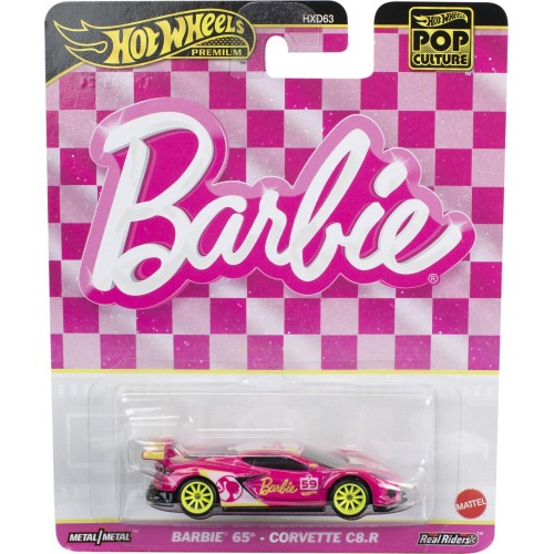 Mattel Hot Wheels - Συλλεκτικό Αυτοκινητάκι - Barbie 65Th Corvette C8.R (HXD63/HVJ51)