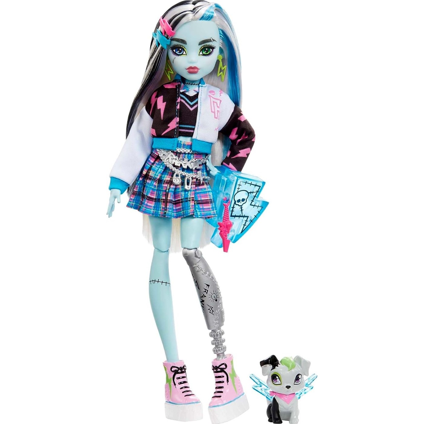 Mattel Κούκλα Monster High - Frankie Stein™ & Watzie Pet (HHK53)