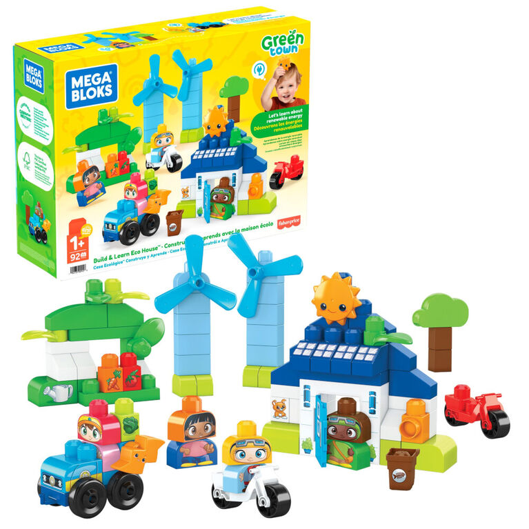 Mattel Mega Bloks Green Town Build And Learn Eco House- Οικολογικό σπίτι (Hcg360)