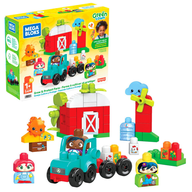 Mattel Mega Bloks Green Town Grow And Protect Farm- Οικολογική Φάρμα (Hdl070)