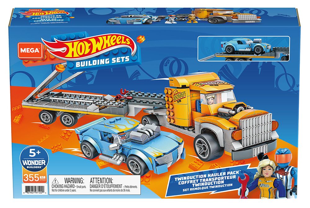 Mattel Mega Bloks Hot Wheels Νταλίκα Twinduction 300 Τεμ. (Gyg66)