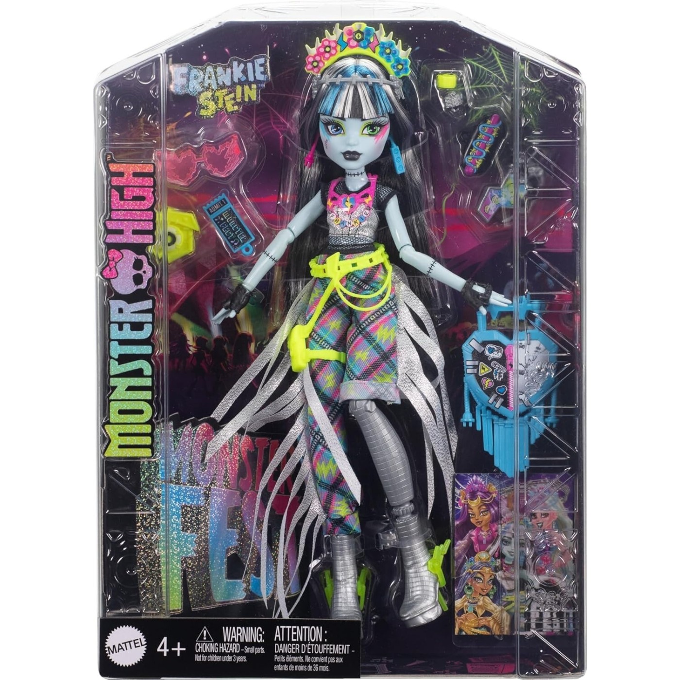 Mattel Monster High Frankie Stein Κούκλα Με Glam Monster Φεστιβάλ Στολή (HXH79)