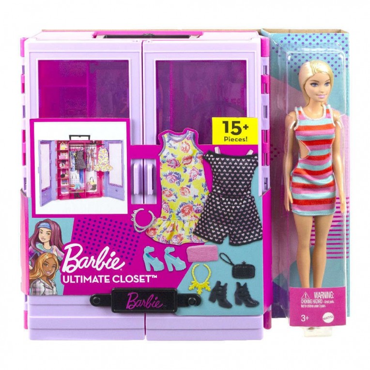 Mattel Ντουλάπα Της Barbie με Κούκλα (HJL66)