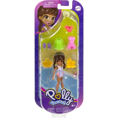 Mattel Polly Pocket Κούκλα με Αξεσουάρ Mini Pack Καστανά Μαλλιά (HNF50/HKV86)