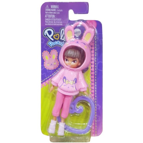 Mattel Polly Pocket Κούκλα με φουτεράκι Λαγουδάκι (HKV98/HRD63)