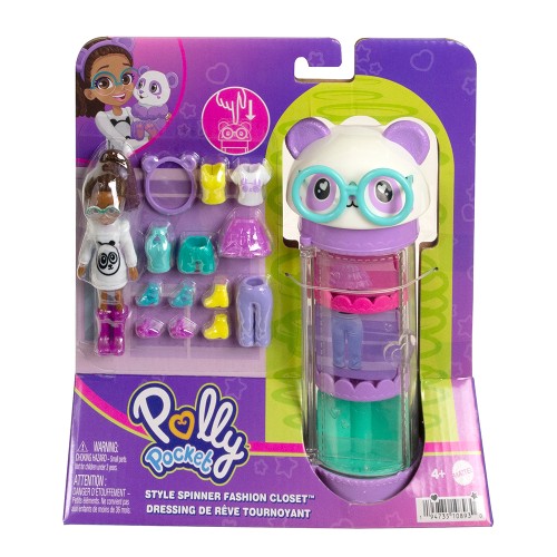 Mattel Polly Pocket Κούκλα Με Μόδες Σε Κύλινδρο – Panda (HKW04/HKW05)