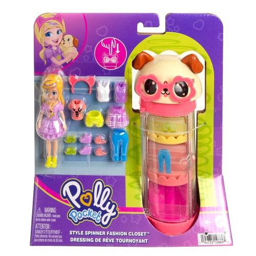 Mattel Polly Pocket Κούκλα Με Μόδες Σε Κύλινδρο – Dog (HKW04/HKW06)