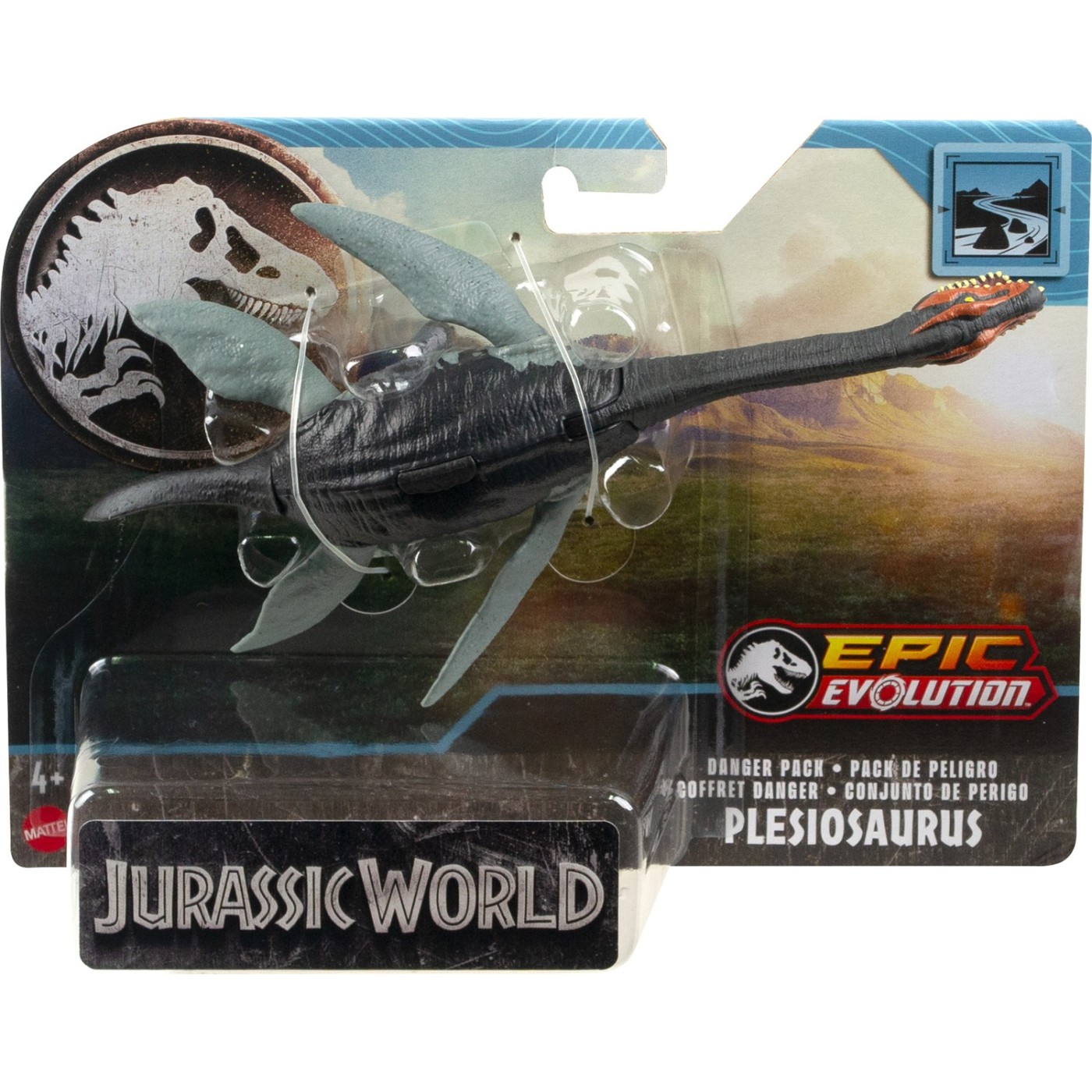 Mattel Βασικές Φιγούρες Δεινοσαύρων Jurassic World Danger Pack Plesiosaurus (HLN49/HTK48)