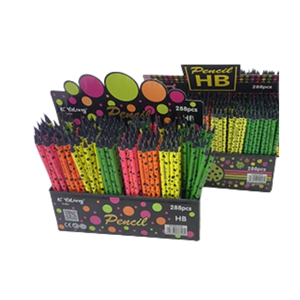 Μολύβια ΗΒ Μαύρα Πουά Διάφορα Χρώματα