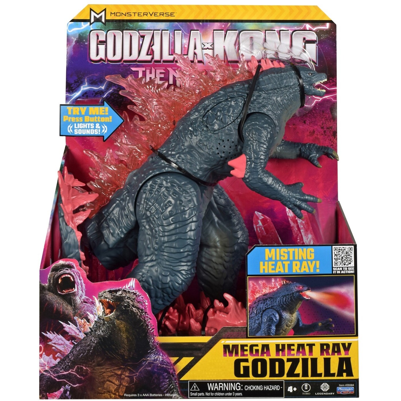 Monsterverse Godzilla X Kong: The New Empire Γίγας Ηλεκτρονική Φιγούρα Δράσης 33εκ. - 2 Σχέδια (MN308000)