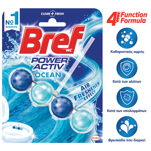 Μπλοκ Τουαλέτας Power Activ Ocean Breeze Bref Wc (50g)