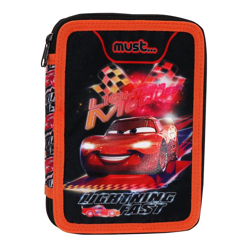 Must Κασετίνα Διπλή Γεμάτη Disney Cars Lighting Fast (000563480)