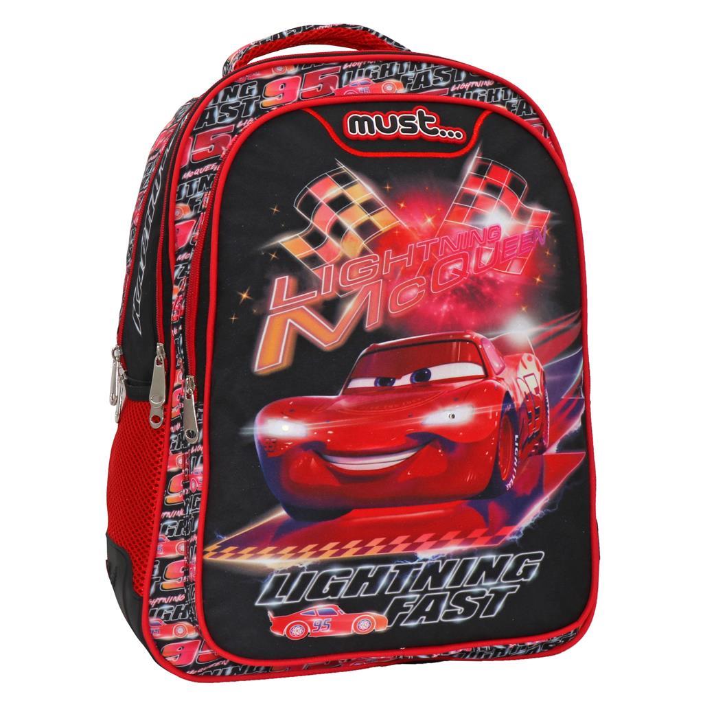 Must Σχολική Τσάντα Πλάτης Δημοτικού Disney Cars Lighting Fast 3 Θήκες (000563363)