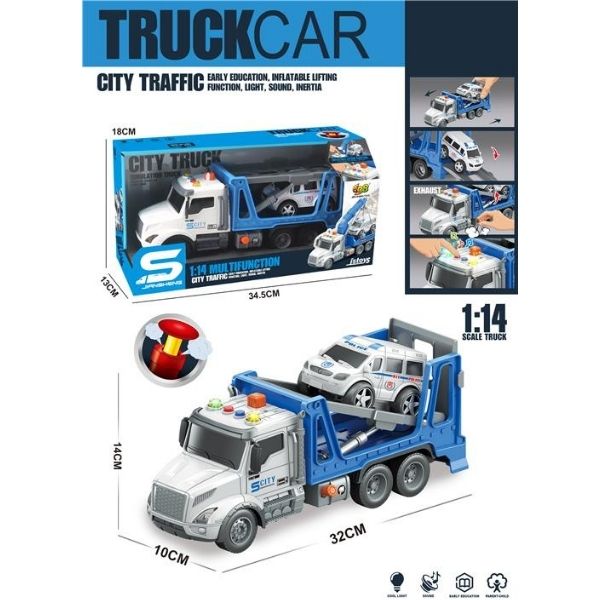 Όχημα Οδικής Βοήθειας & Αστυνομικό Βαν 1:14 Με Ήχο Και Φως