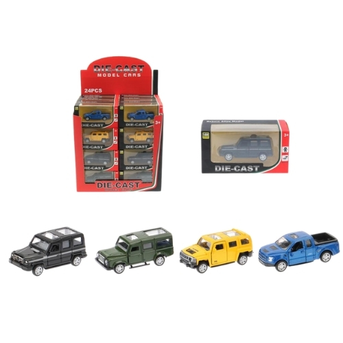 Όχημα Vintage SUV Pull Back 1:60 4 Σχέδια 7,5x3,5x4cm